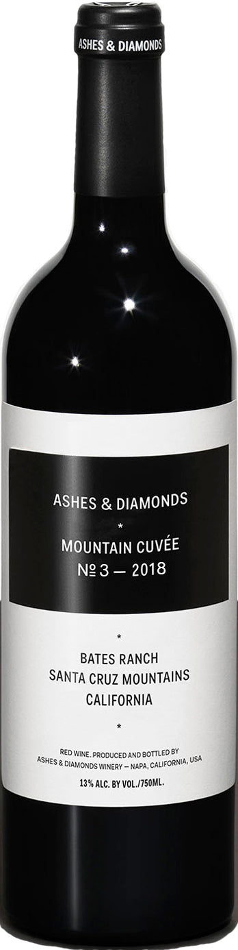 Ashes & Diamonds Bates Ranch Mountain Cuvee No. 3 2018  Front Bottle Shot