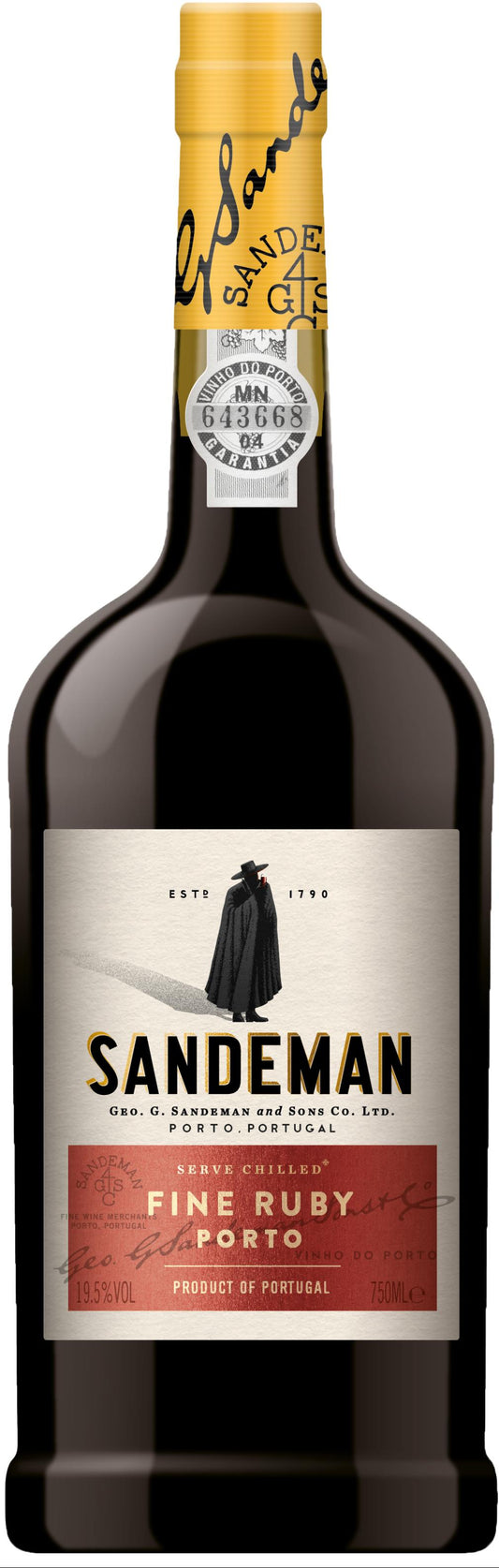 Sandeman Fine Ruby Port  Front Bottle Shot