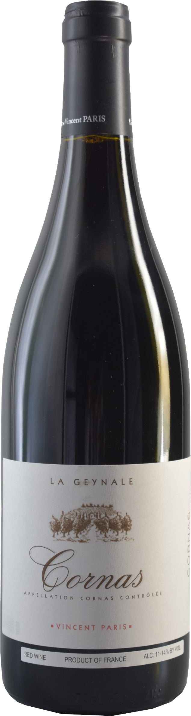 Vincent Paris Cornas La Geynale 2023  Front Bottle Shot