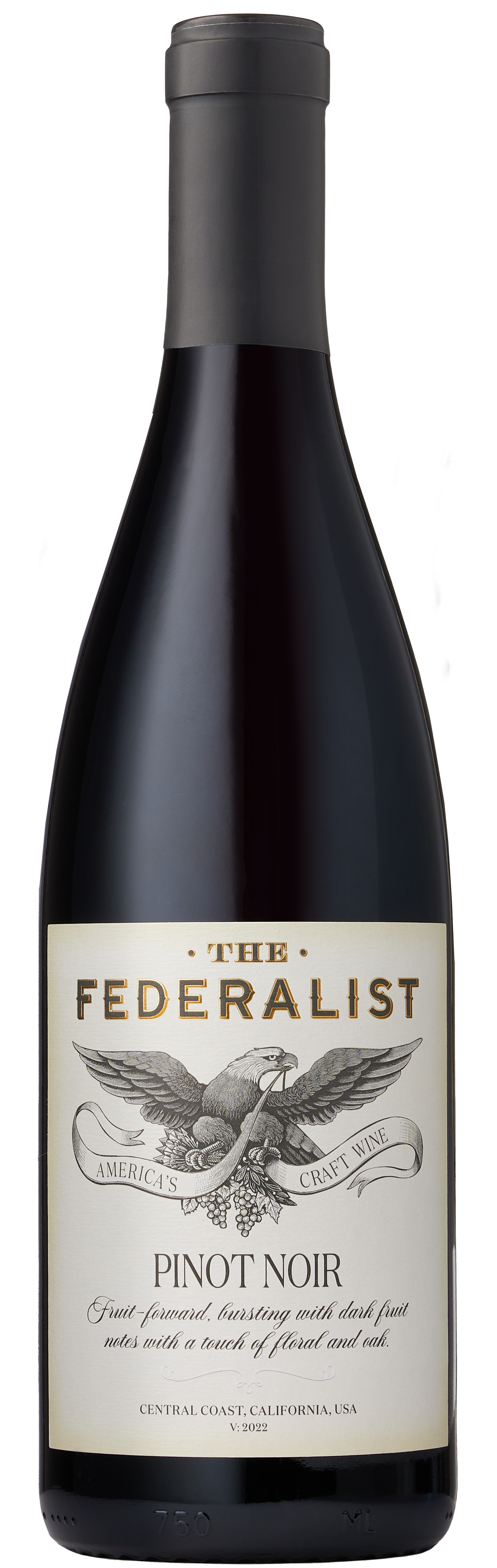 The Federalist Pinot Noir 2022  Front Bottle Shot