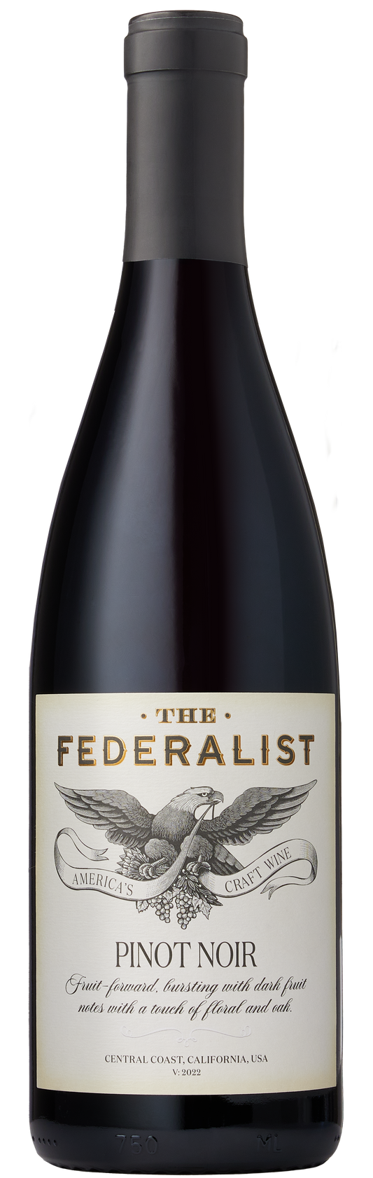 The Federalist Pinot Noir 2022  Front Bottle Shot