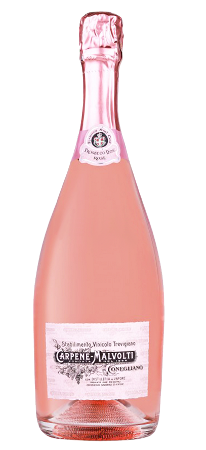 Carpene Malvolti Prosecco Rose 2021  Front Bottle Shot