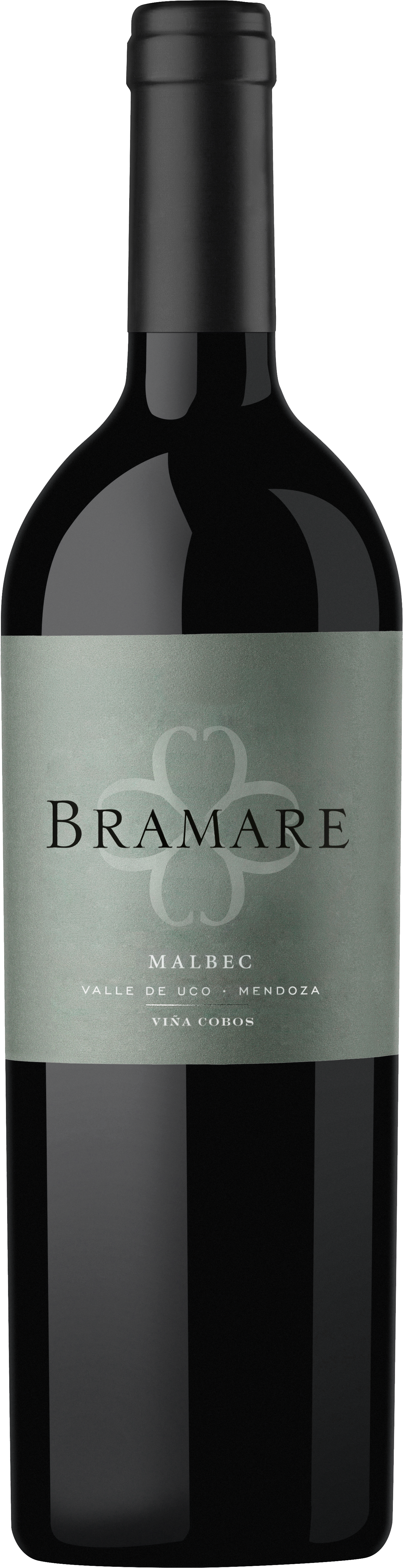 Vina Cobos Bramare Uco Valley Malbec 2021  Front Bottle Shot