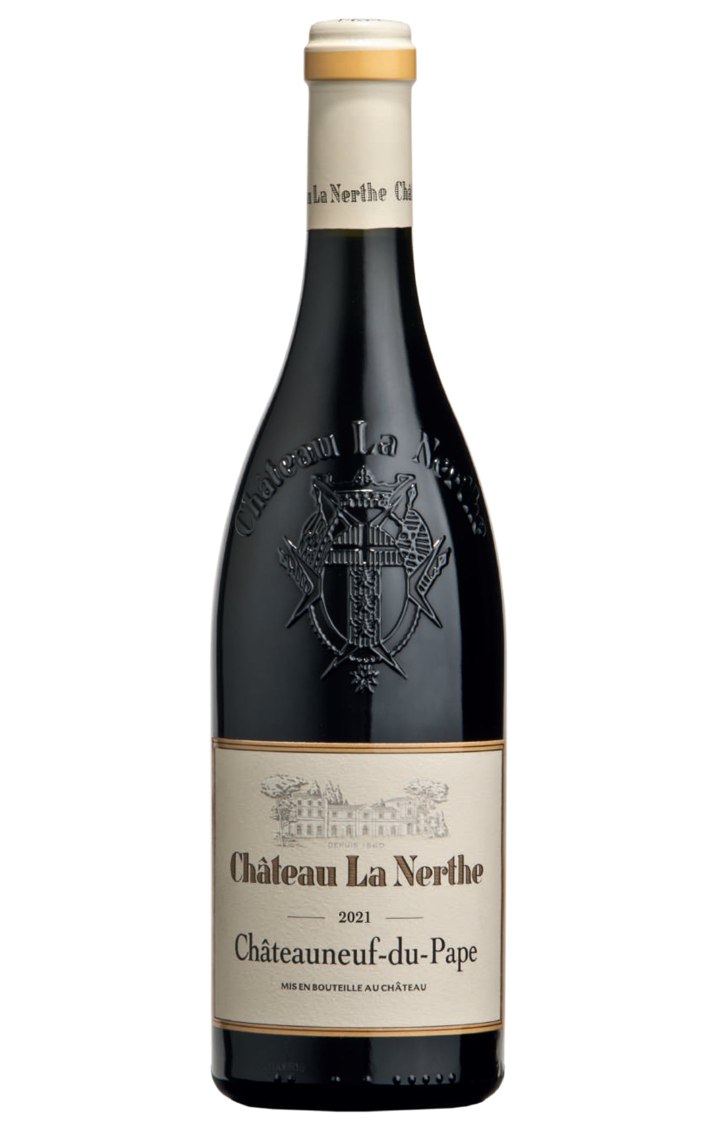 Chateau La Nerthe Chateauneuf-du-Pape Rouge 2021  Front Bottle Shot