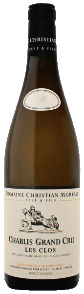 Christian Moreau Chablis Les Clos Grand Cru 2021  Front Bottle Shot