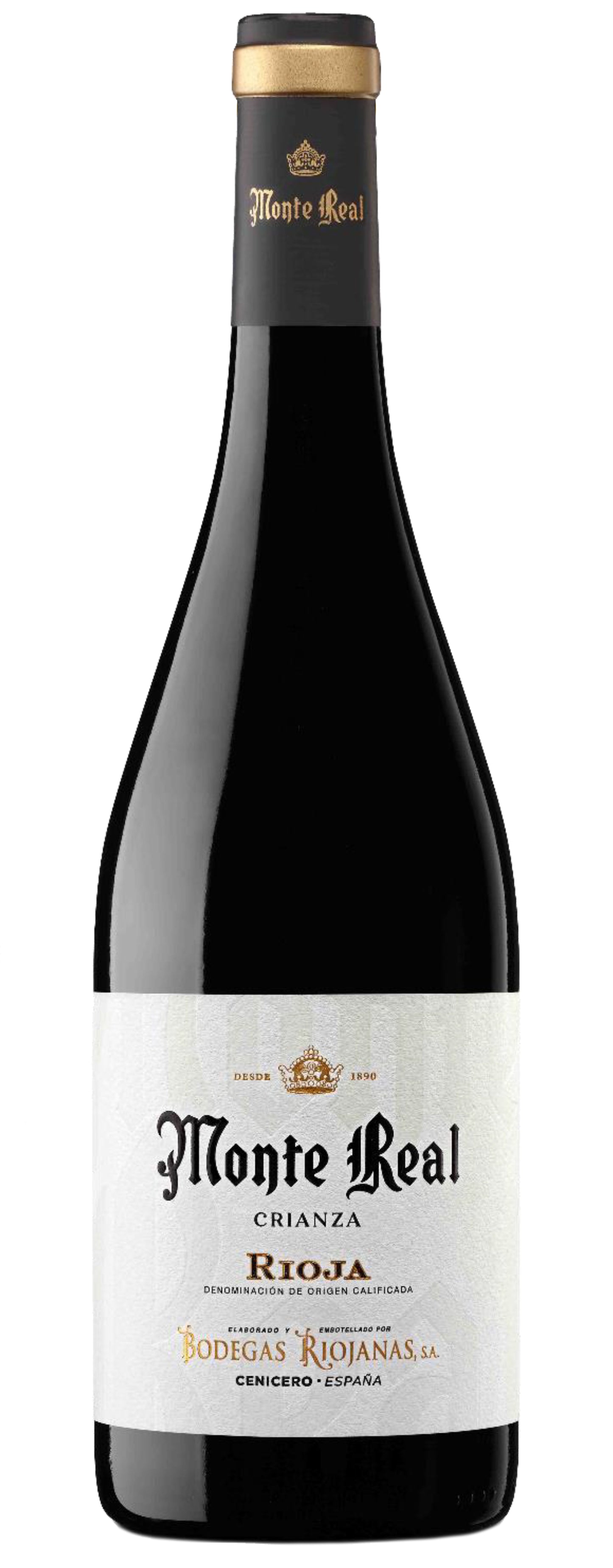 Bodegas Riojanas Monte Real Crianza 2021  Front Bottle Shot