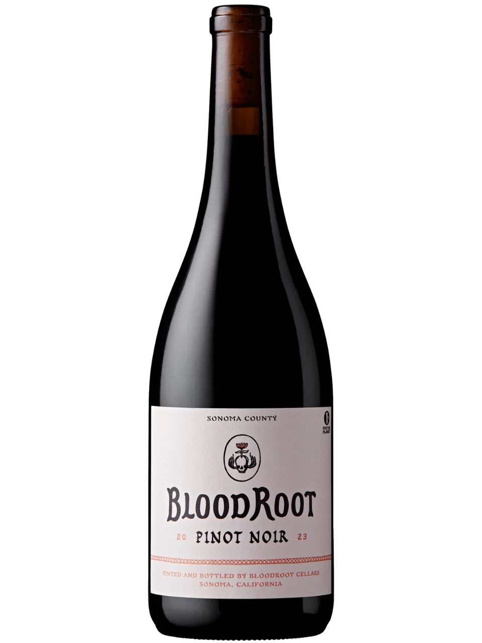 BloodRoot Sonoma County Pinot Noir 2023  Front Bottle Shot