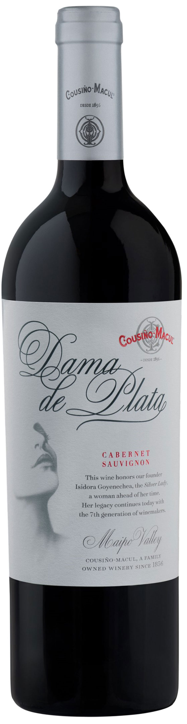 Cousino Macul Dama de Plata Cabernet Sauvignon 2018  Front Bottle Shot
