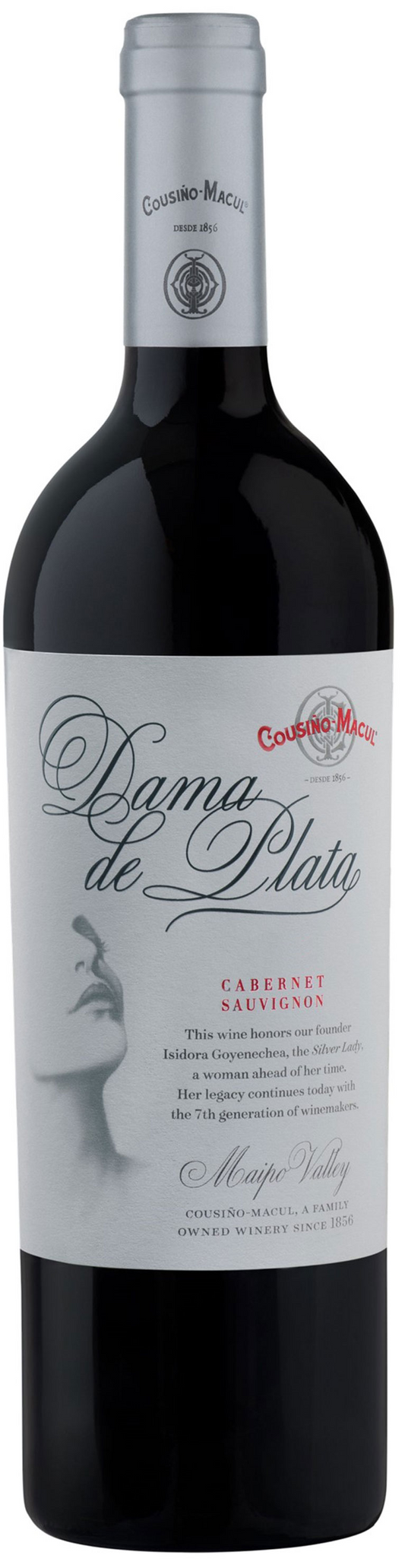 Cousino Macul Dama de Plata Cabernet Sauvignon 2018  Front Bottle Shot