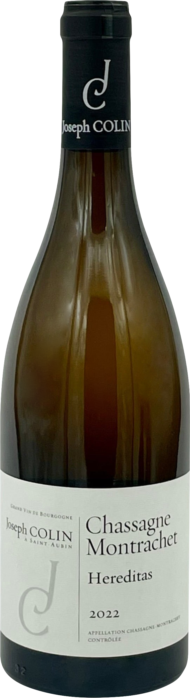 Joseph Colin Chassagne Montrachet Hereditas 2022  Front Bottle Shot