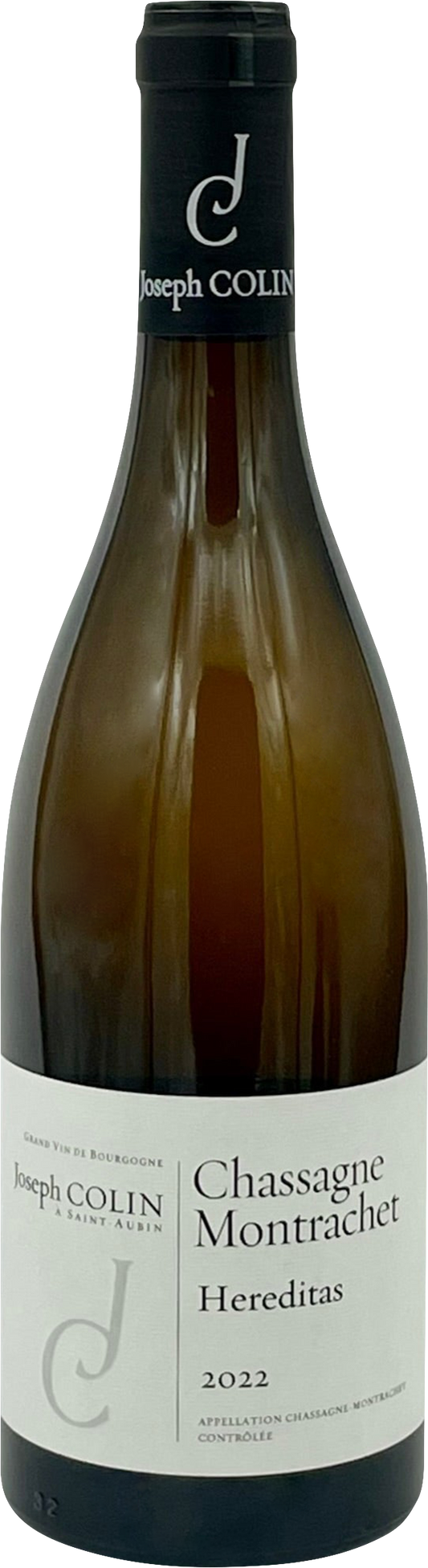 Joseph Colin Chassagne Montrachet Hereditas 2022  Front Bottle Shot
