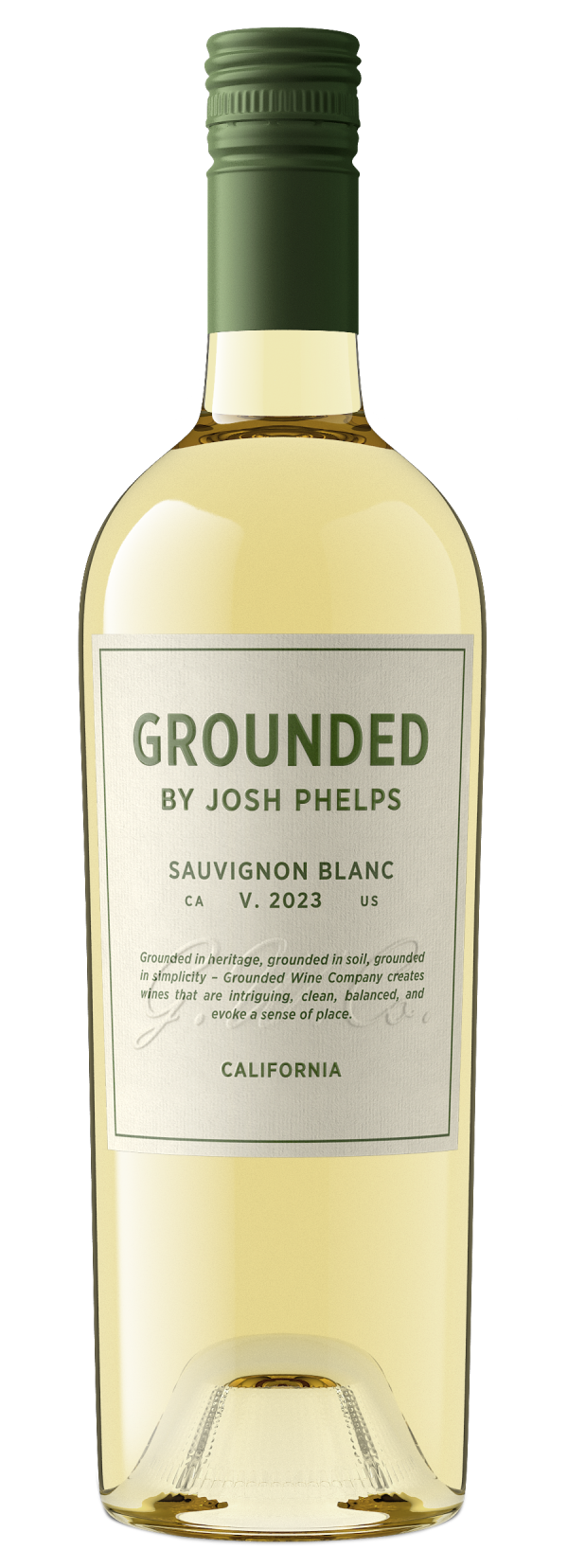 Grounded Wine Co. Sauvignon Blanc 2023  Front Bottle Shot