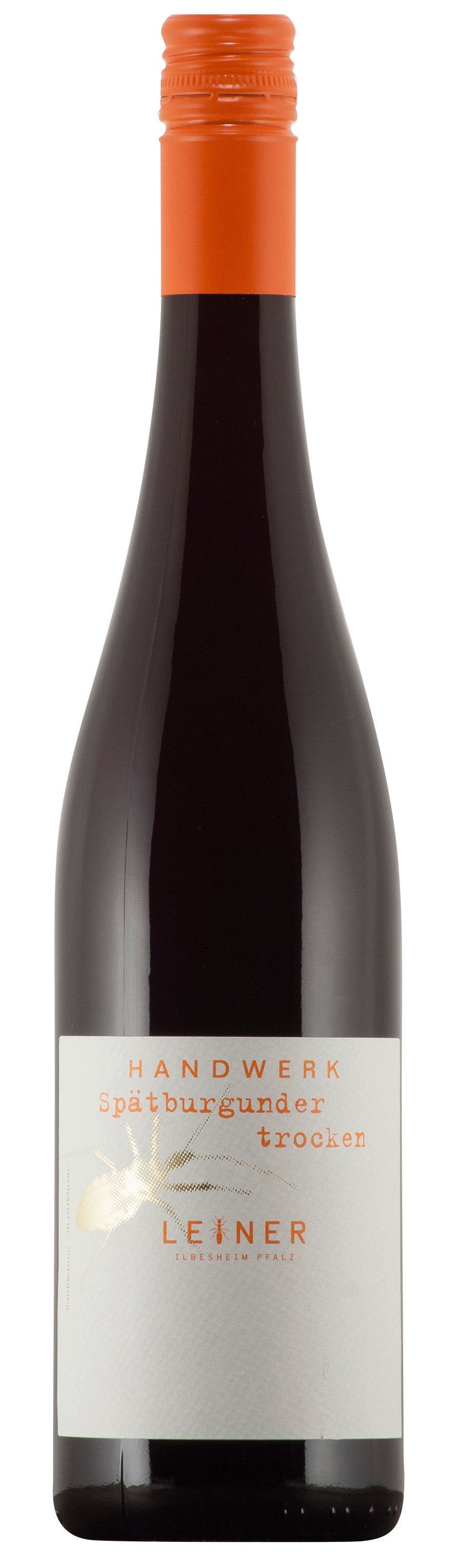 Weingut Jurgen Leiner Handwerk Pfalz Spatburgunder Trocken 2022  Front Bottle Shot