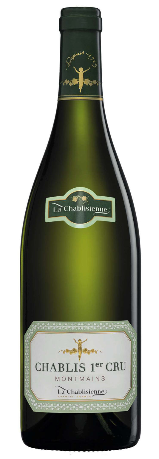 La Chablisienne Chablis Montmains Premier Cru 2020  Front Bottle Shot