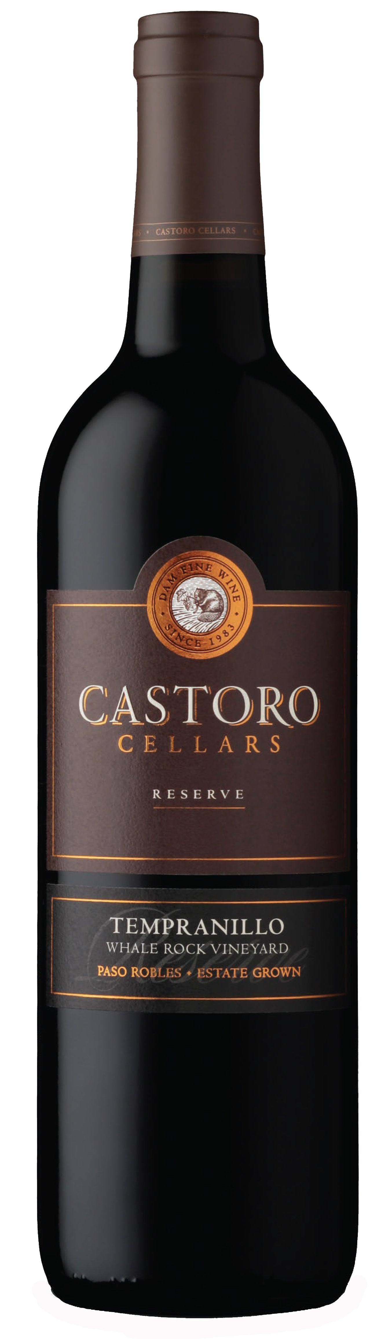Castoro Cellars Whale Rock Vineyard Tempranillo 2022  Front Bottle Shot