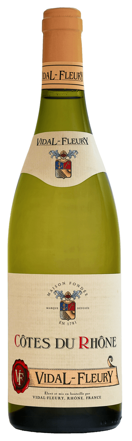 Vidal-Fleury Cotes du Rhone Blanc 2020  Front Bottle Shot