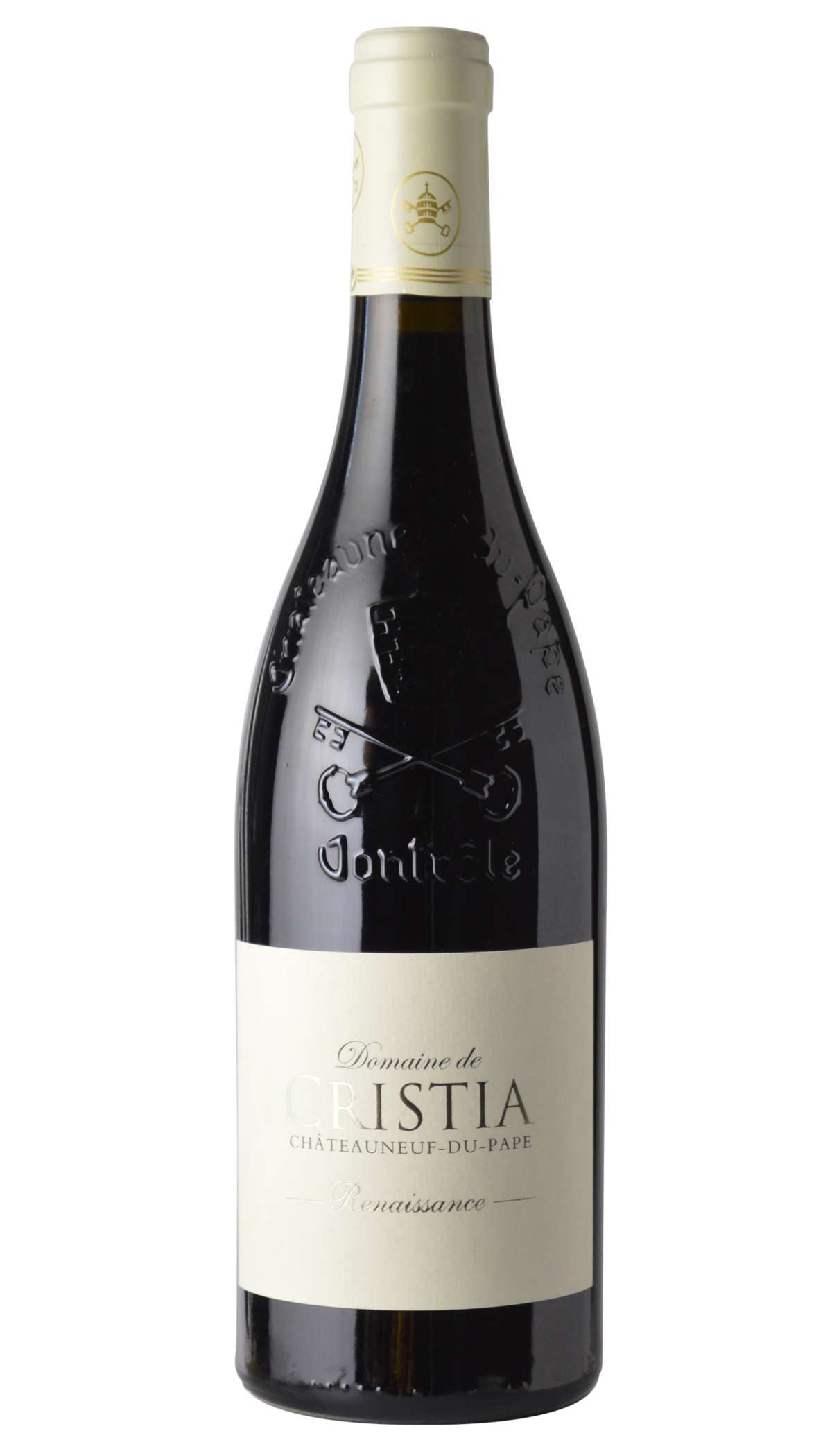 Domaine de Cristia Chateauneuf-du-Pape Cuvee Renaissance 2022  Front Bottle Shot