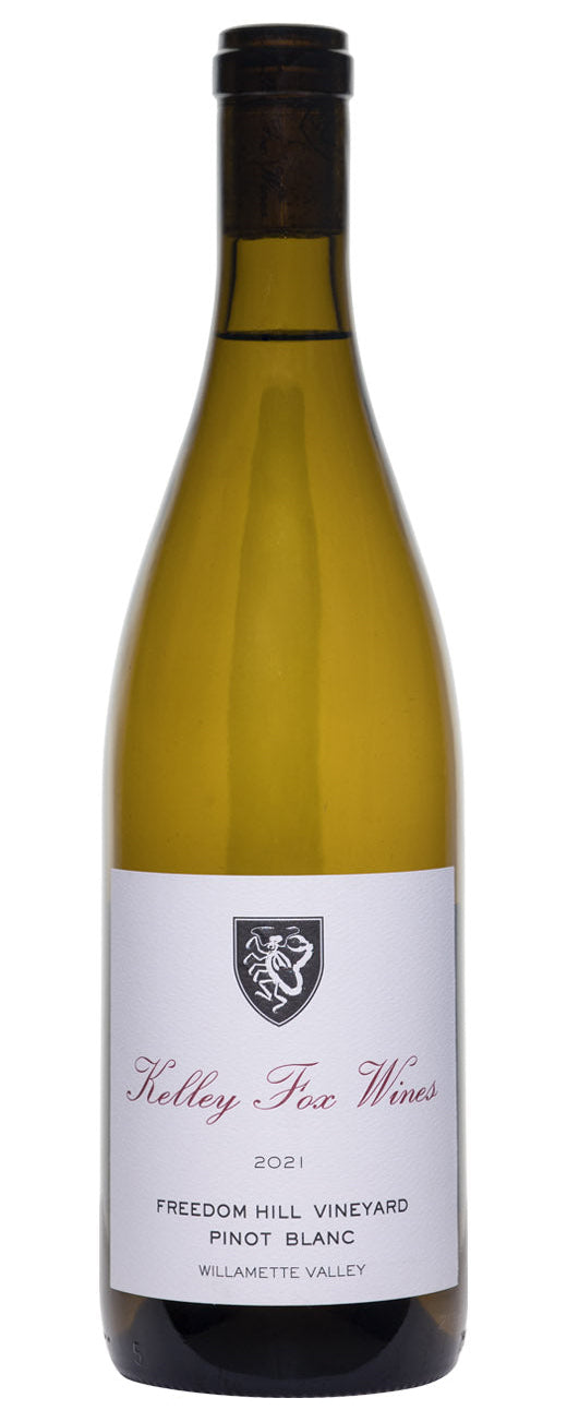 Kelley Fox Freedom Hill Vineyard Pinot Blanc 2021  Front Bottle Shot