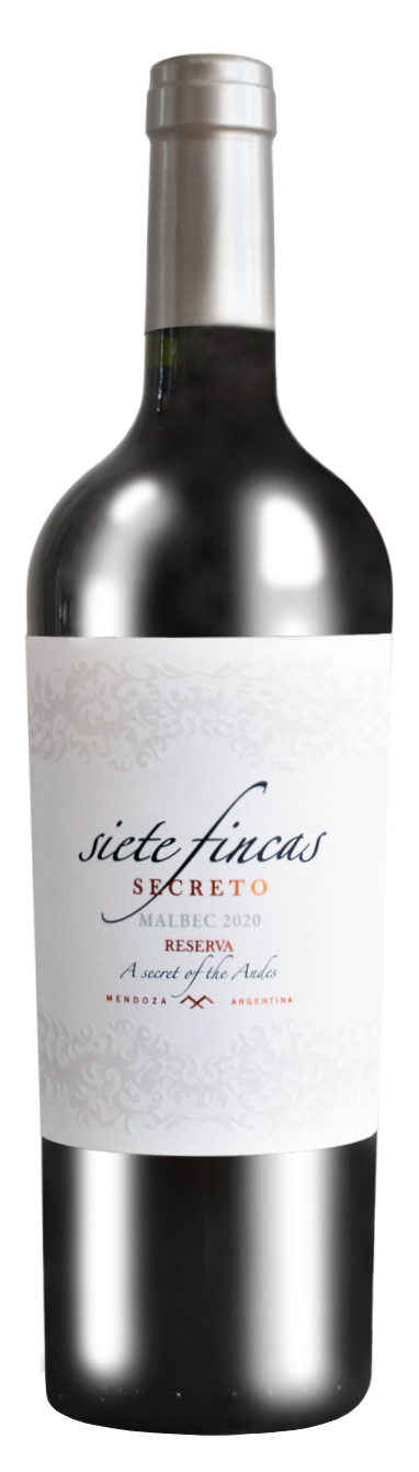 Siete Fincas Secreto Malbec 2020  Front Bottle Shot