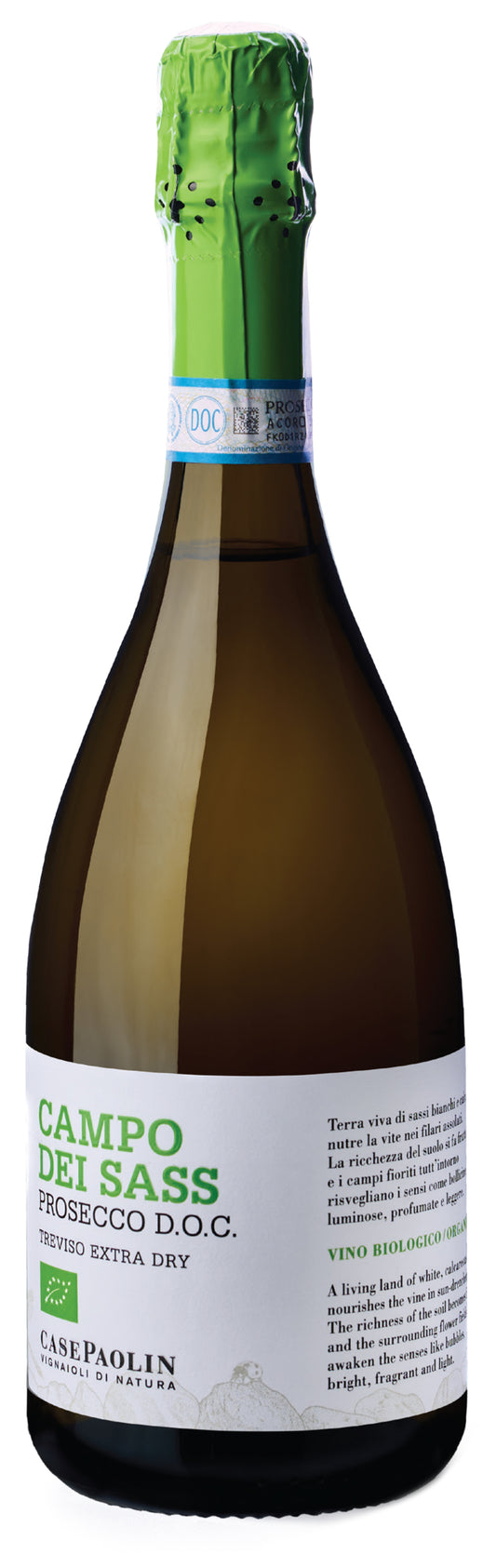 Case Paolin Campo dei Sass Prosecco Treviso Extra Dry  Front Bottle Shot