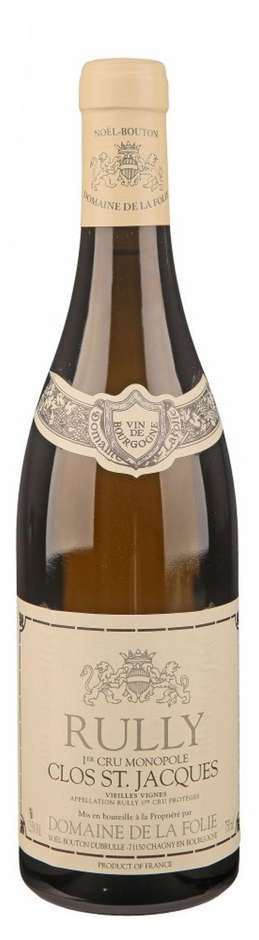 Domaine de la Folie Rully Clos St. Jacques Premier Cru Blanc 2022  Front Bottle Shot