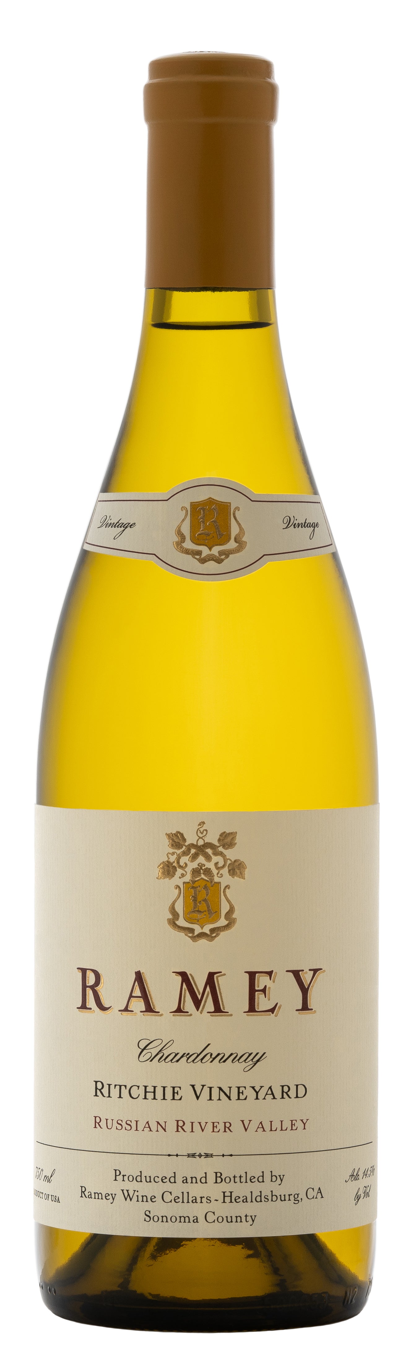 Ramey Ritchie Vineyard Chardonnay 2021  Front Bottle Shot