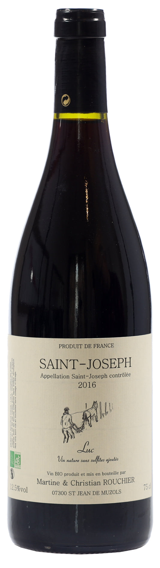 Domain Rouchier Saint Joseph La Chave 2016  Front Bottle Shot