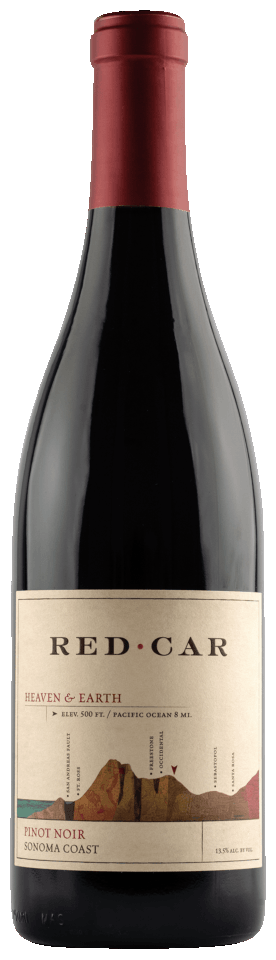 Red Car Heaven & Earth Pinot Noir 2021  Front Bottle Shot