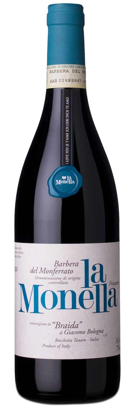 Braida Barbera del Monferrato La Monella Frizzante 2023  Front Bottle Shot
