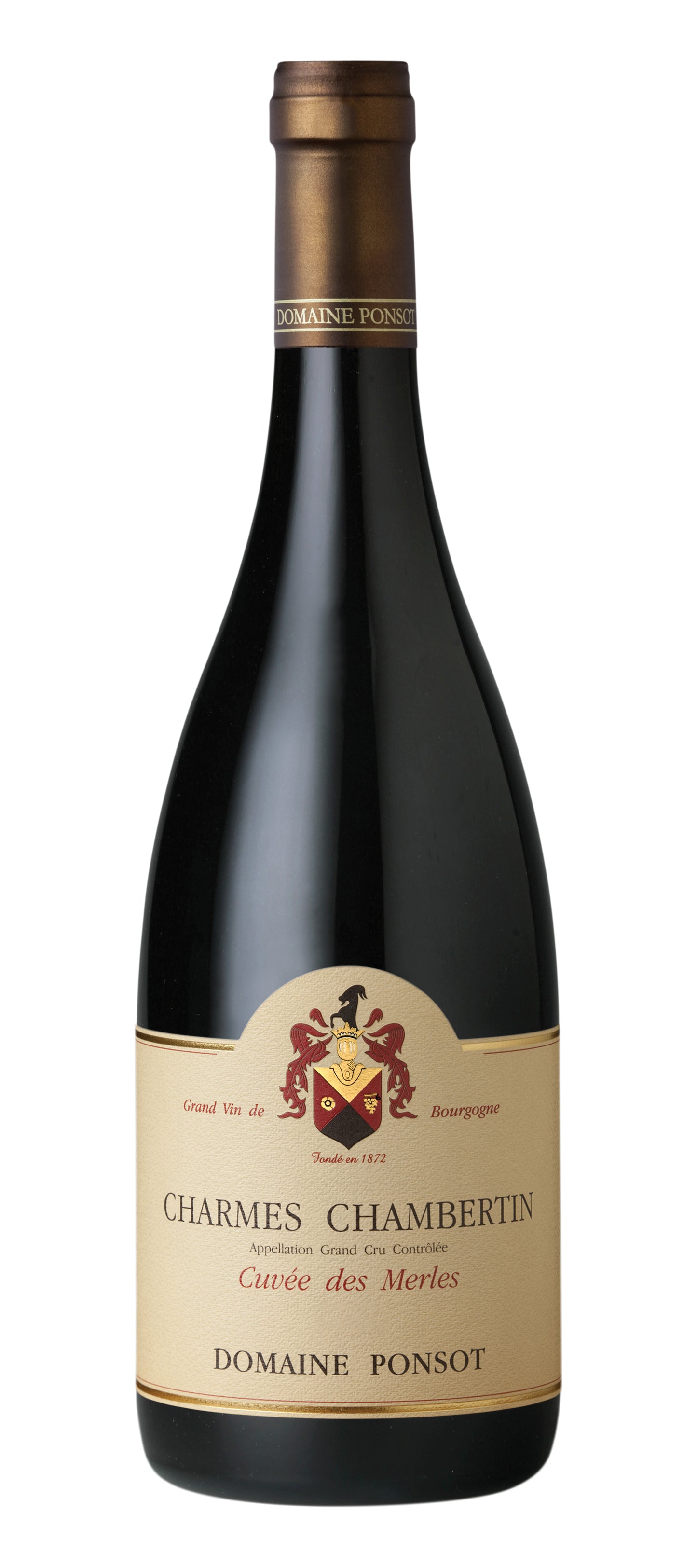 Domaine Ponsot Charmes-Chambertin Grand Cru Cuvee des Merles 2017  Front Bottle Shot