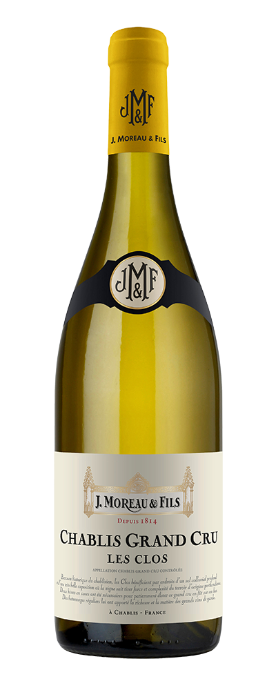 J. Moreau & Fils Chablis Les Clos Grand Cru 2020  Front Bottle Shot