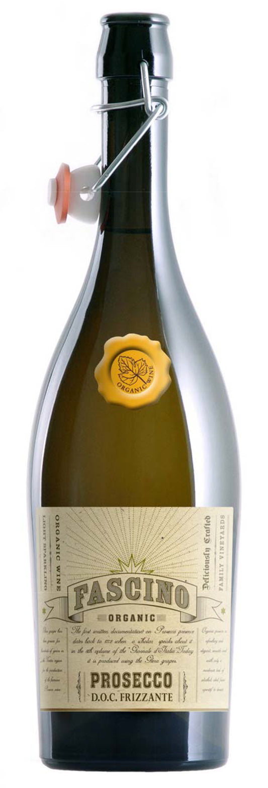 Fascino Organic Prosecco Front Bottle Shot