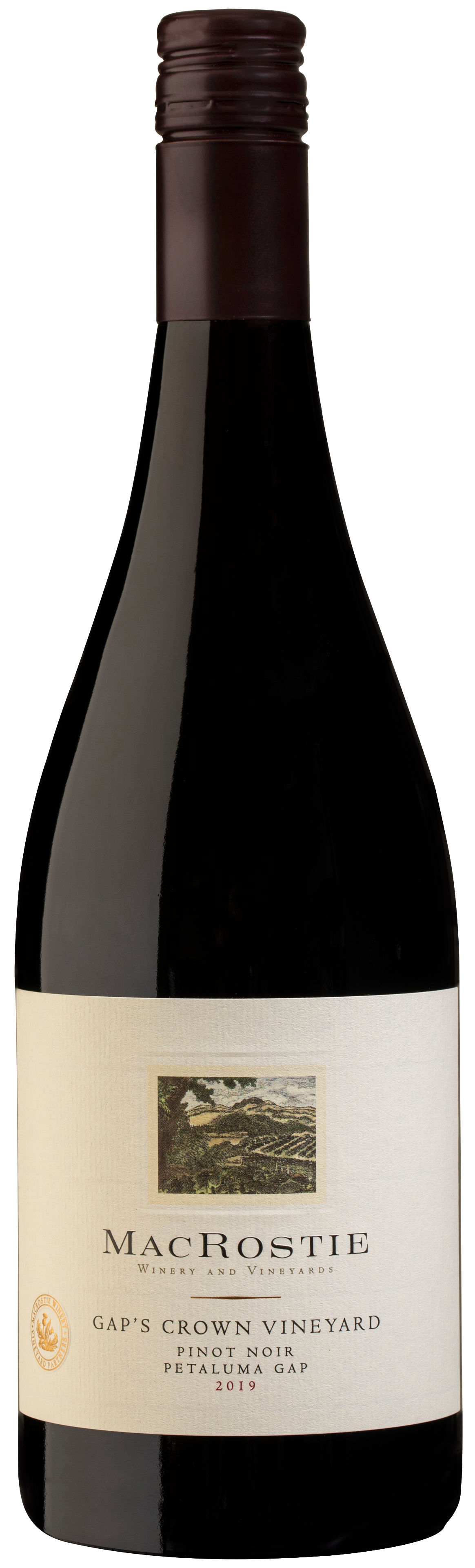 MacRostie Gap's Crown Vineyard Pinot Noir 2019  Front Bottle Shot