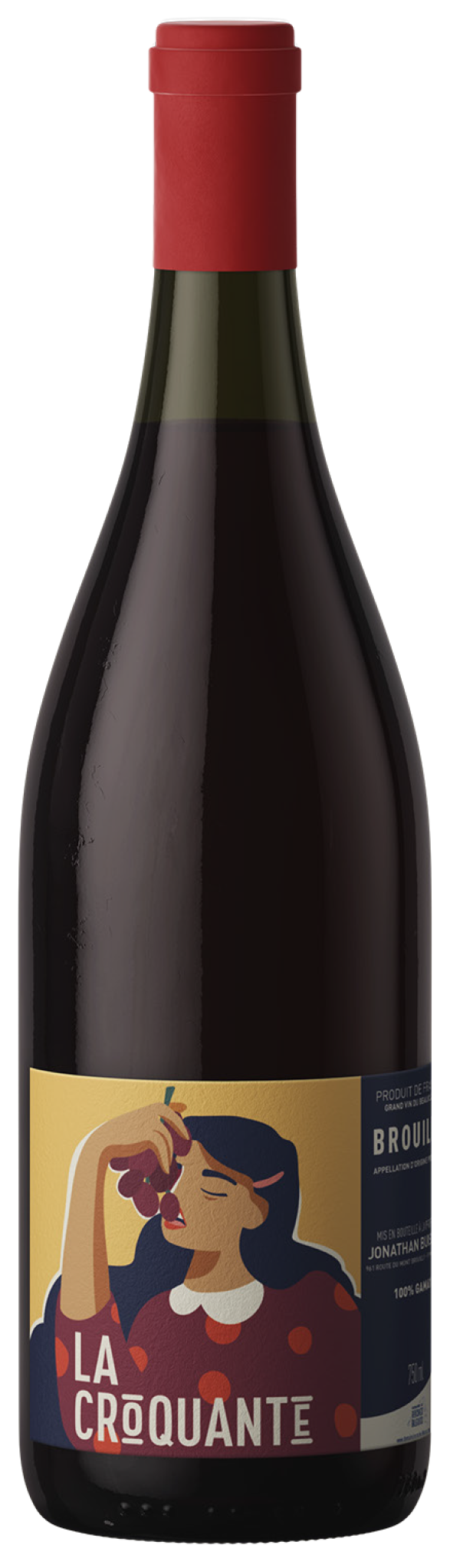 Domaine Les Roches Bleues La Croquante Brouilly 2023  Front Bottle Shot