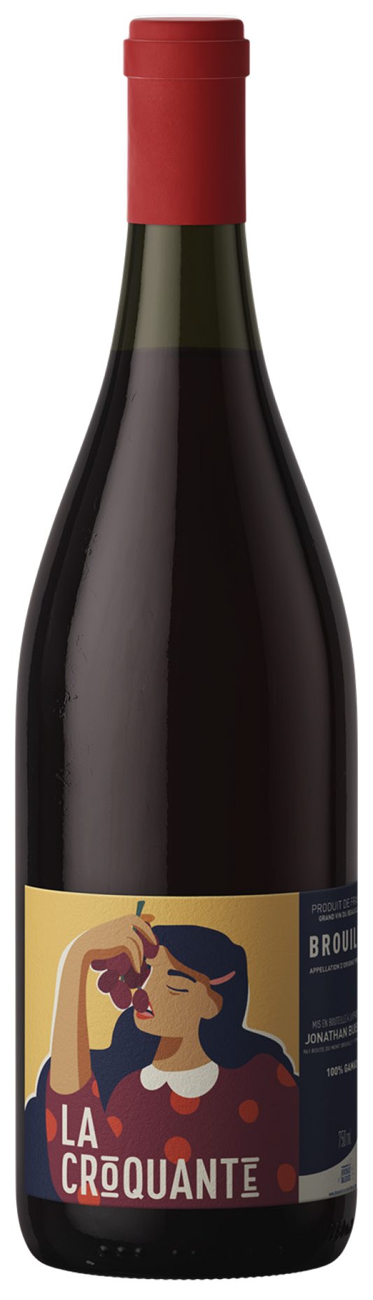 Domaine Les Roches Bleues La Croquante Brouilly 2023  Front Bottle Shot