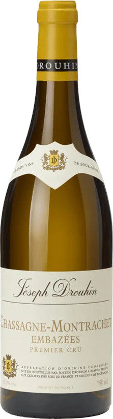 Joseph Drouhin Chassagne-Montrachet Les Embazees Premier Cru 2022  Front Bottle Shot