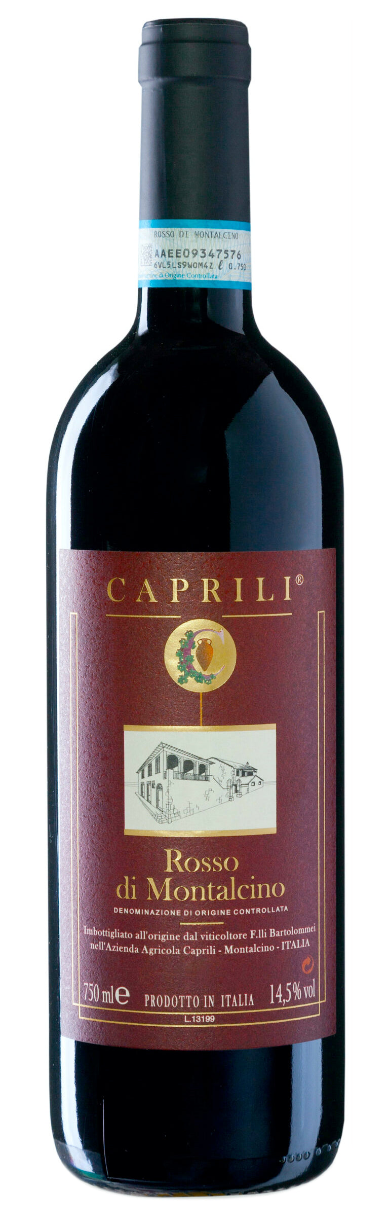 Caprili Rosso di Montalcino 2023  Front Bottle Shot