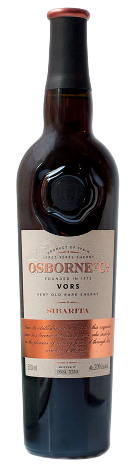 Osborne VORS Sibarita 1792 VORS Oloroso Sherry (500ML)  Front Bottle Shot