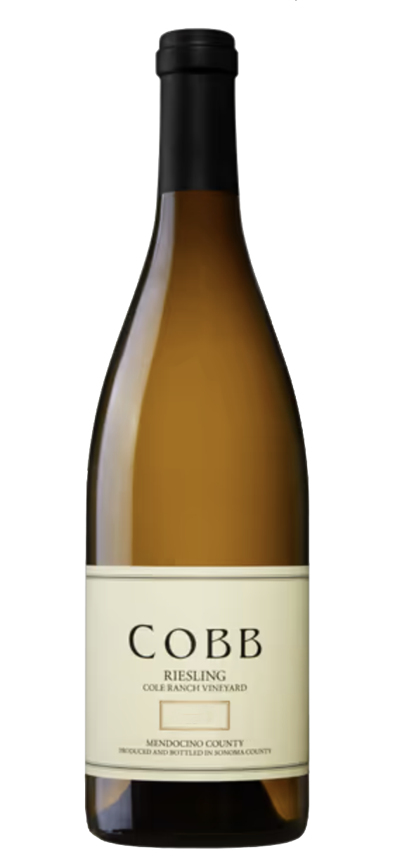 Cobb Wines Cole Ranch Vineyard Riesling 2021  Front Bottle Shot