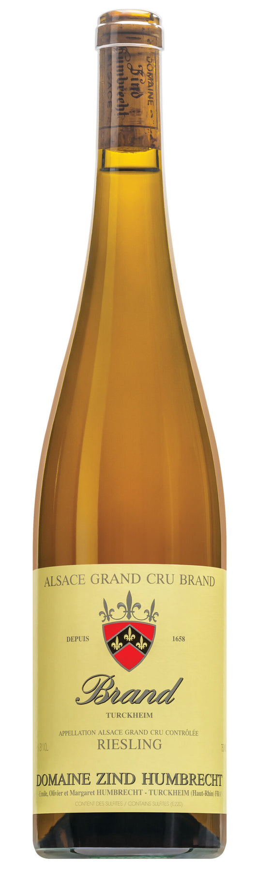 Zind-Humbrecht Brand Grand Cru Riesling 2022  Front Bottle Shot