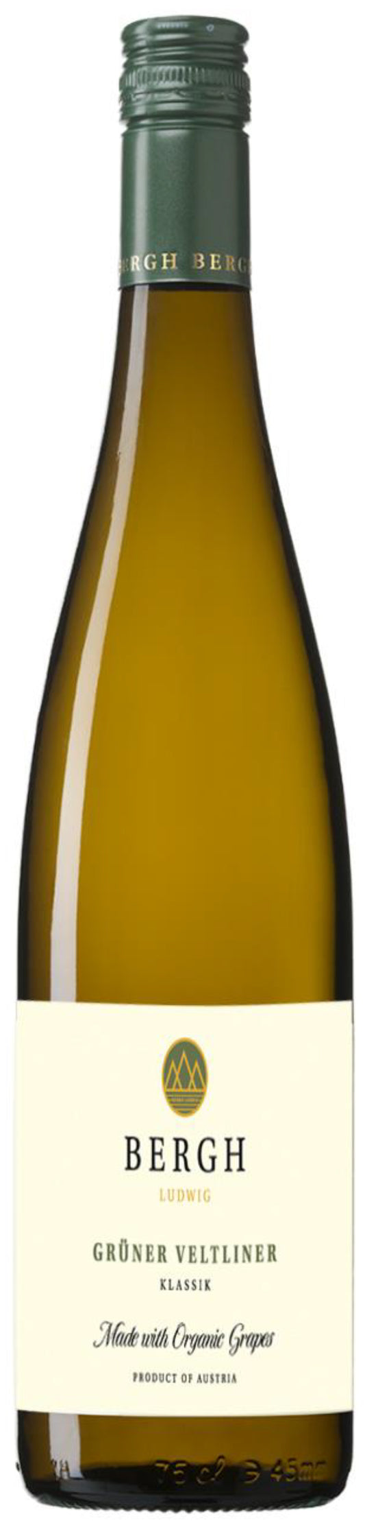 Bergh Gruner Veltliner 2023  Front Bottle Shot