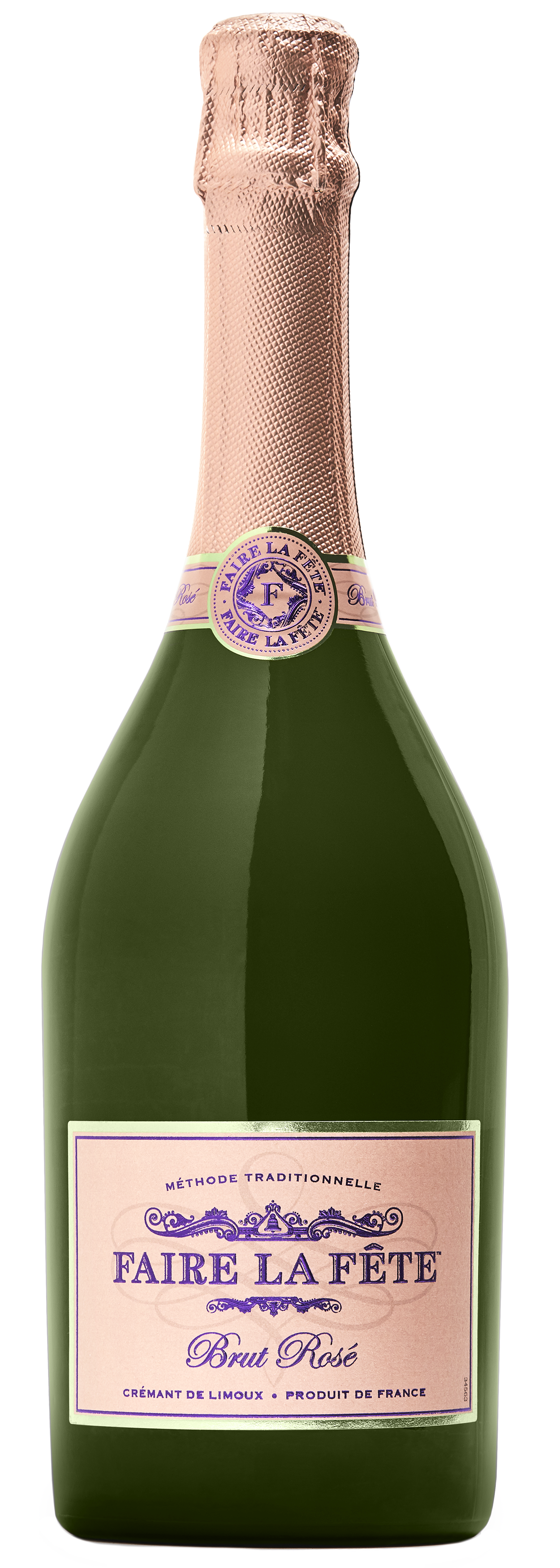 Faire La Fete Brut Rose  Front Bottle Shot