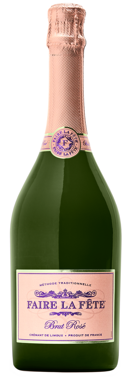 Faire La Fete Brut Rose  Front Bottle Shot
