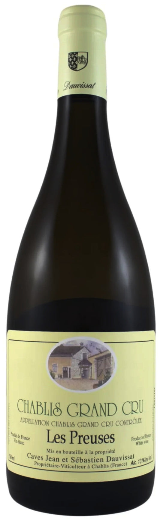 Jean et Sebastien Dauvissat Chablis Les Preuses Grand Cru 2021  Front Bottle Shot