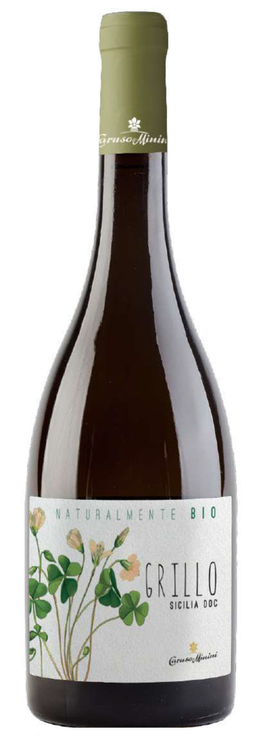 Caruso & Minini Naturalmente Bio Grillo 2022  Front Bottle Shot