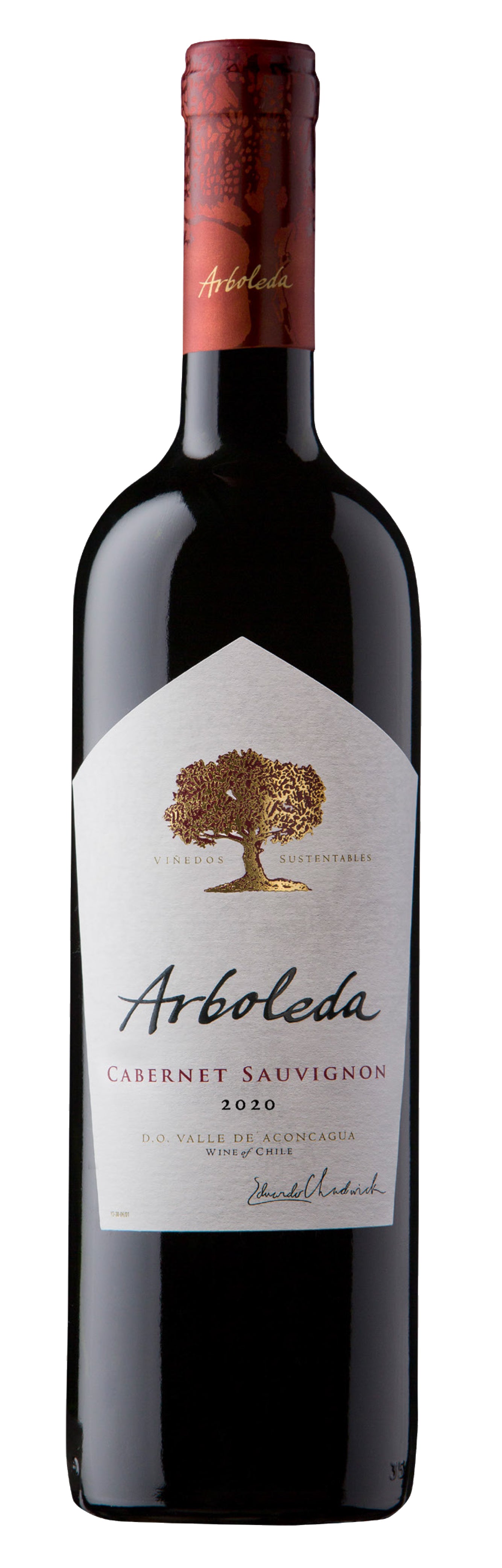 Arboleda Cabernet Sauvignon 2020  Front Bottle Shot