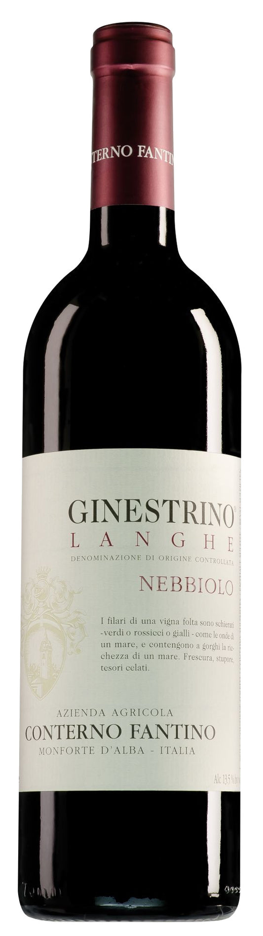 Conterno Fantino Ginestrino Langhe Nebbiolo 2022  Front Bottle Shot