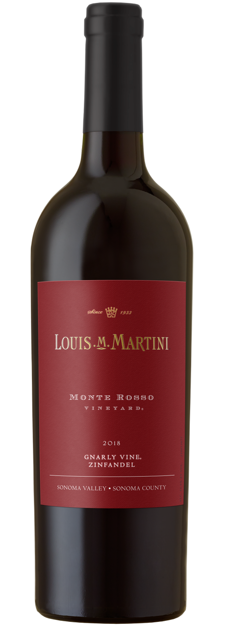 Louis Martini Monte Rosso Gnarly Vine Zinfandel 2018  Front Bottle Shot