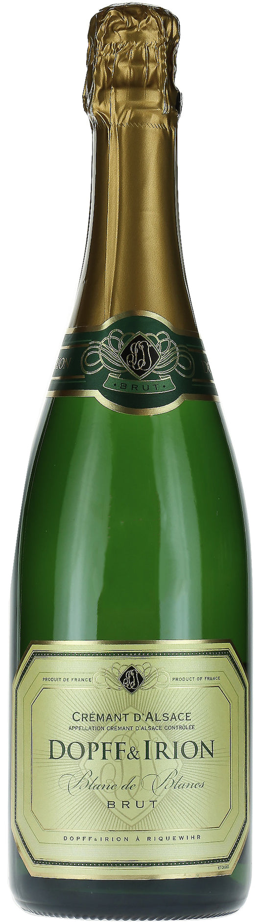 Dopff & Irion Cremant Blanc de Blancs Brut  Front Bottle Shot