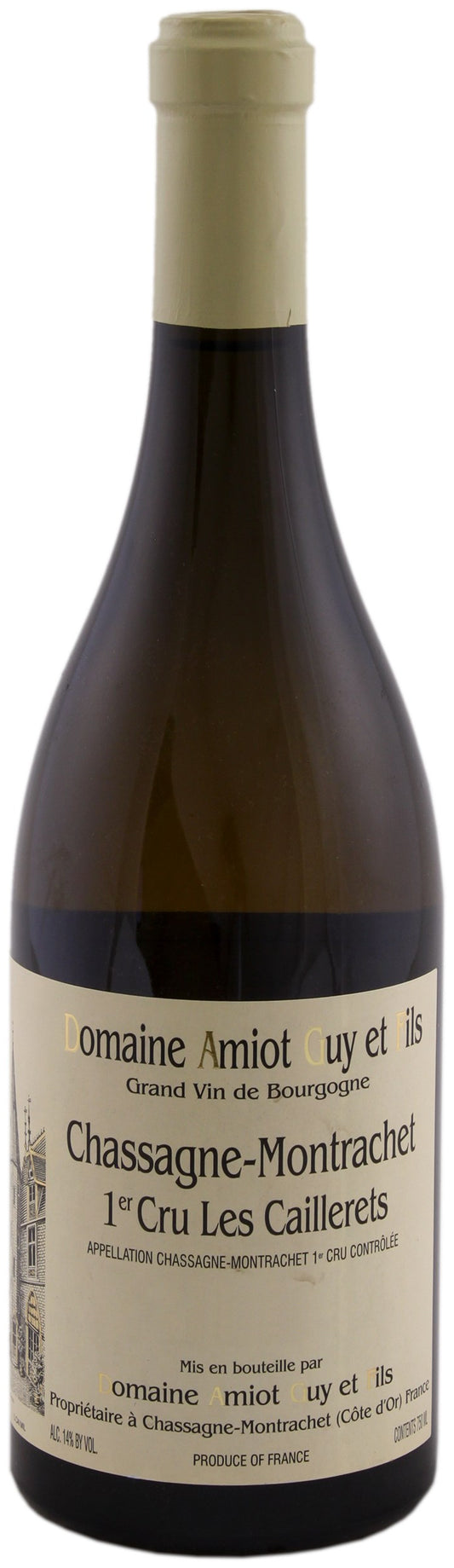 Guy Amiot Chassagne-Montrachet Les Caillerets Premier Cru 2021  Front Bottle Shot